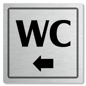 Piktogram WC vlevo